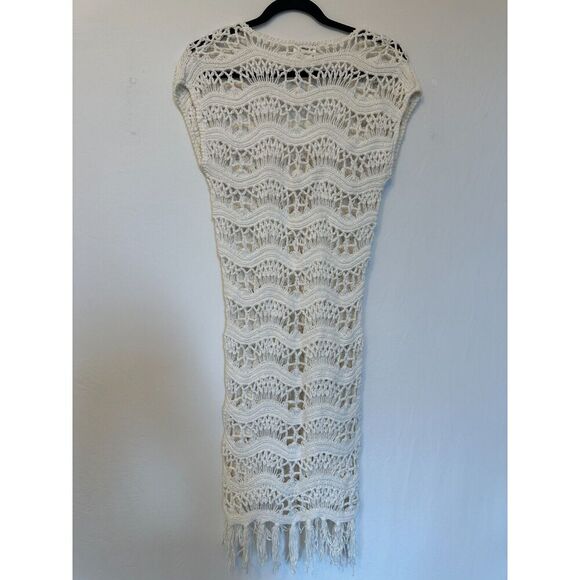 Shoshanna Swim Ivory Dolman Sleeve Macramé Tunic Size Small - Picture 10 of 10